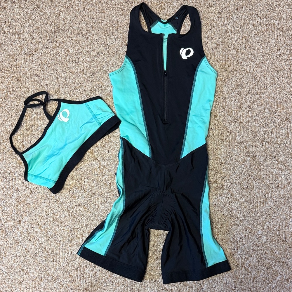 Pearl Izumi  Turquoise and Black One Piece